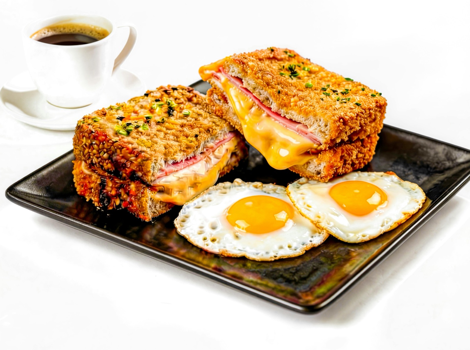 Croque monsieur met Gruyère