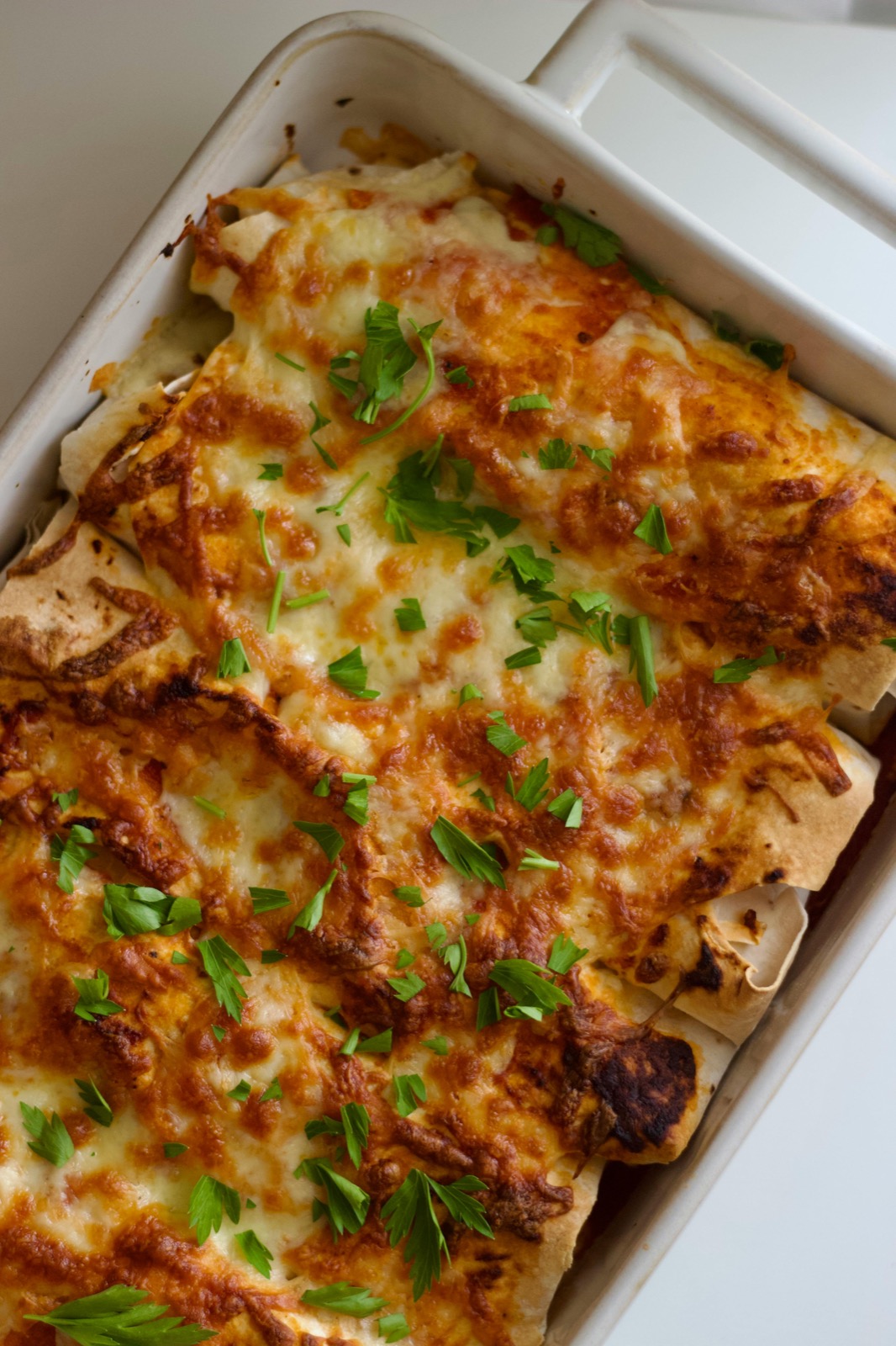 Enchiladas met cheddar en bonen