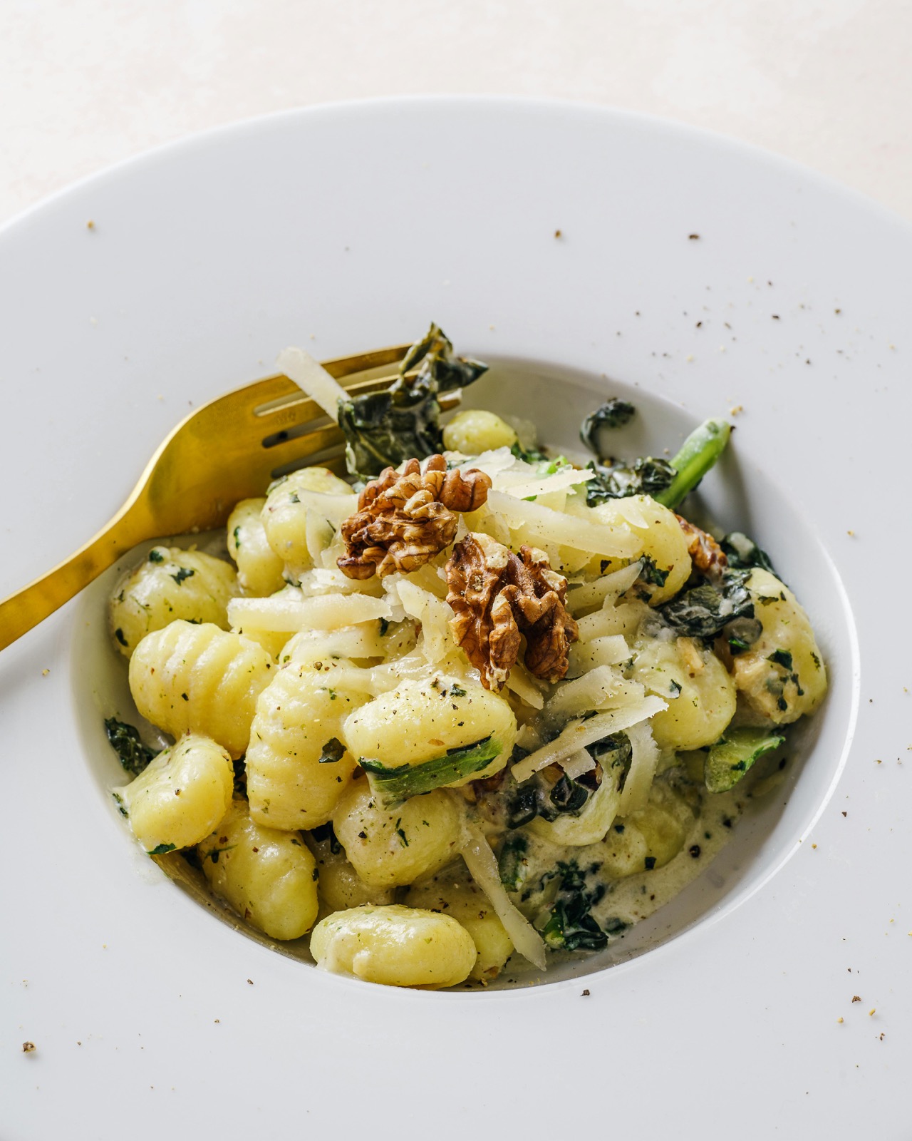 Gnocchi met Gorgonzola en walnoot