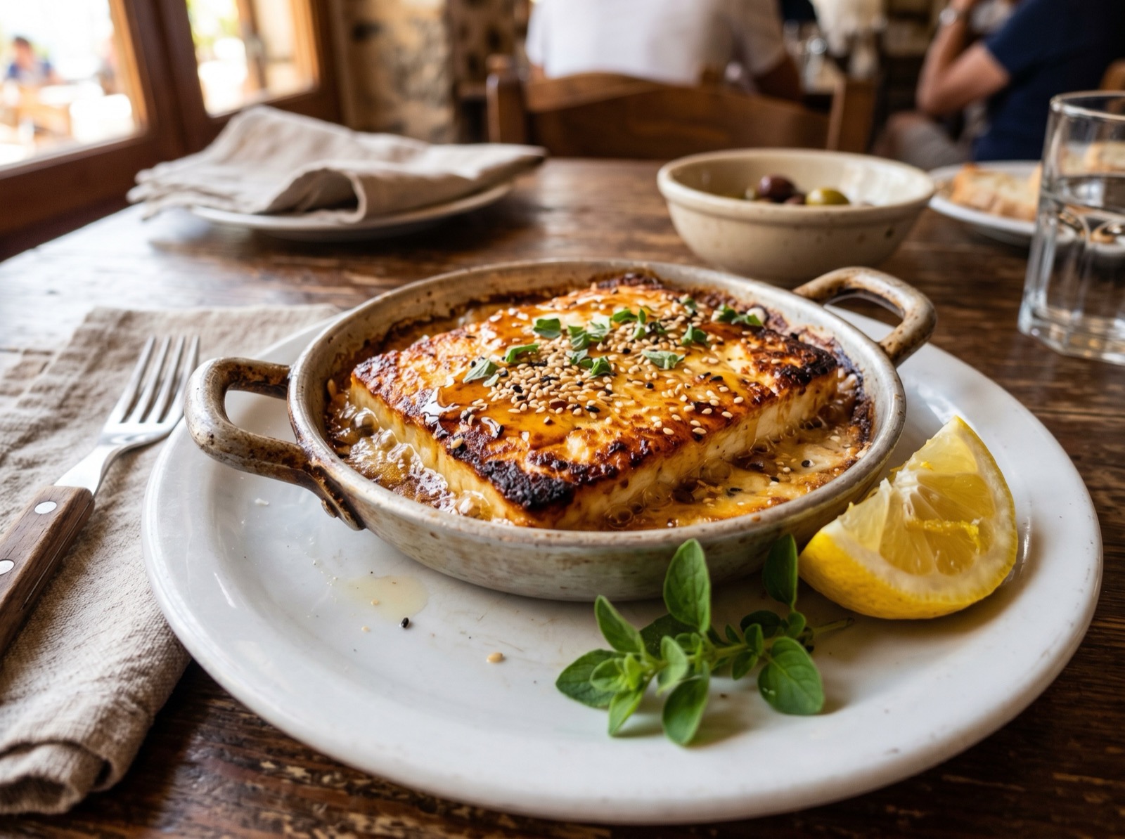 Saganaki: gebakken feta