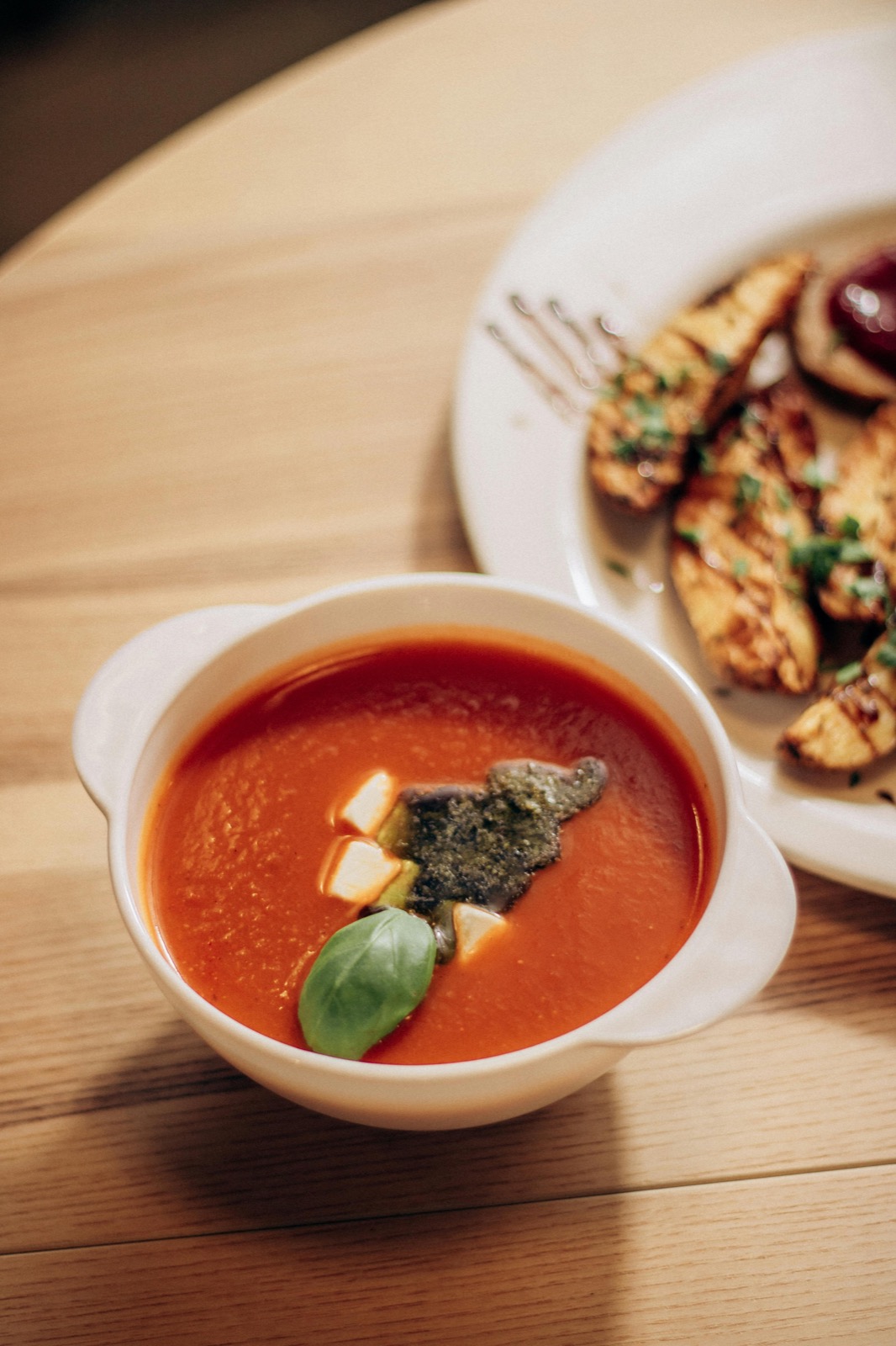 Tomatensoep met mozzarella